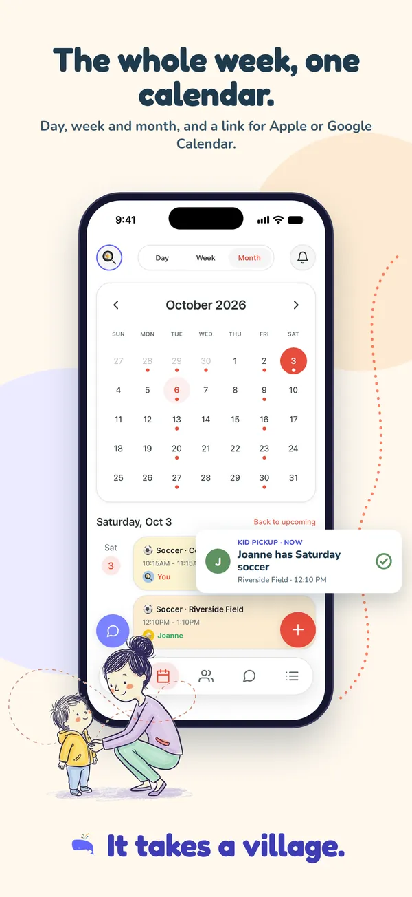 App Store screenshot: The whole week, one calendar.